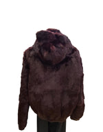 Load image into Gallery viewer, Full skin rabbit fur bomber jacket online item
