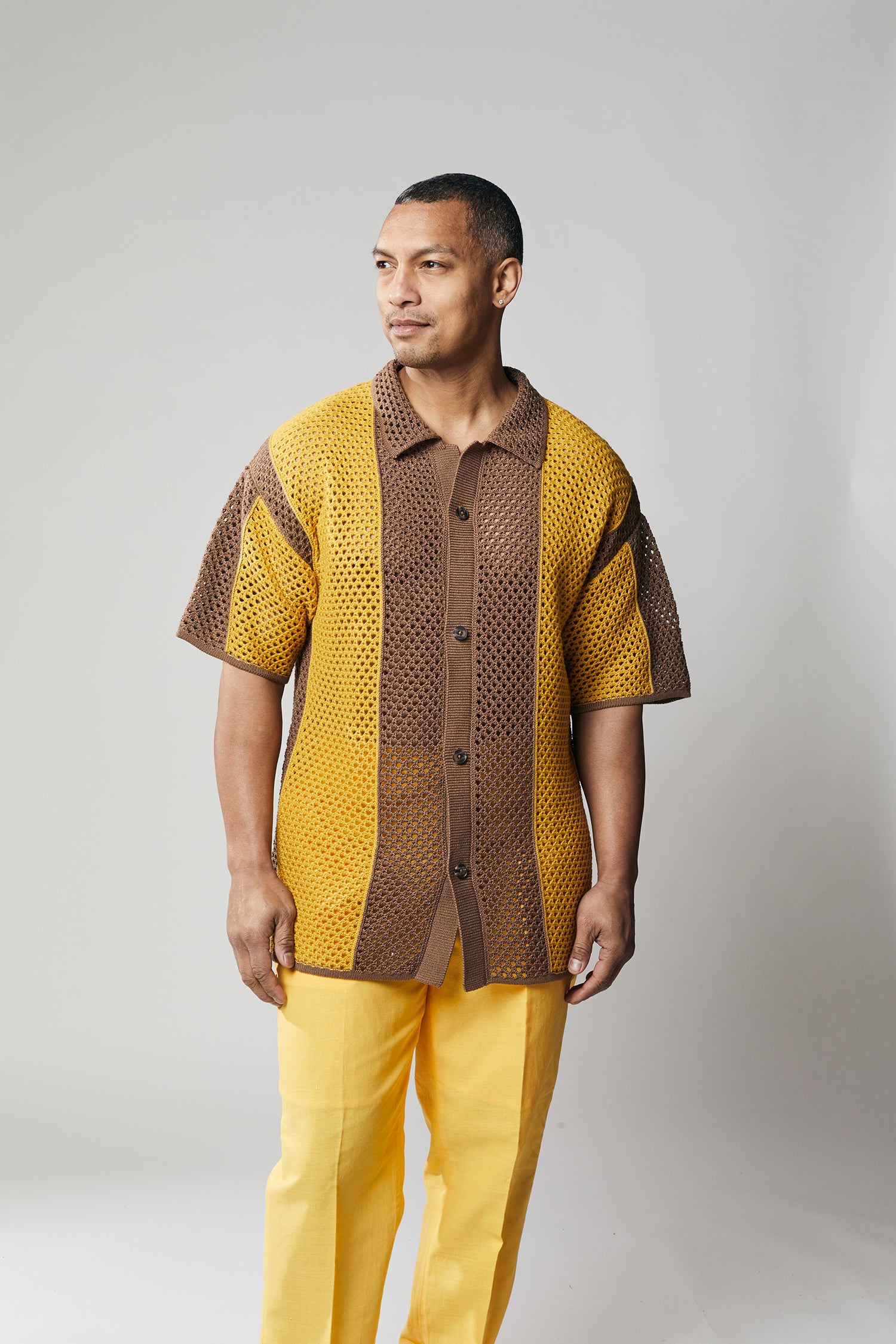 Stacy Adams button down Knit shirt