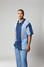 Load image into Gallery viewer, Stacy Adams button down Knit shirt
