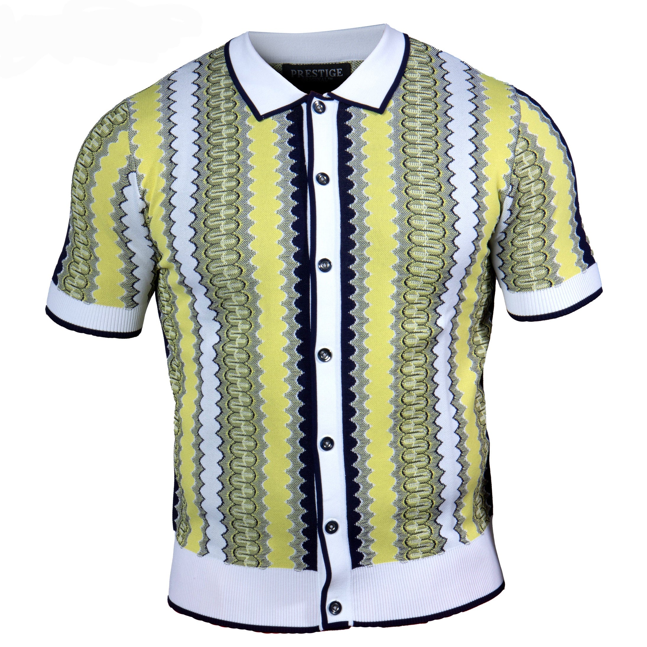 Prestige polo button down knit shirt