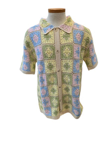 Lanzzino button down Knitted shirt