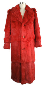Load image into Gallery viewer, Full skin rabbit fur trench coat online item
