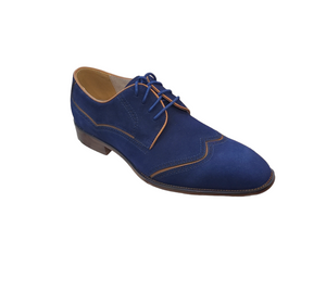 Giovani Wing Tip Suede shoes with contrast Trim