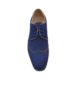 Giovani Wing Tip Suede shoes with contrast Trim