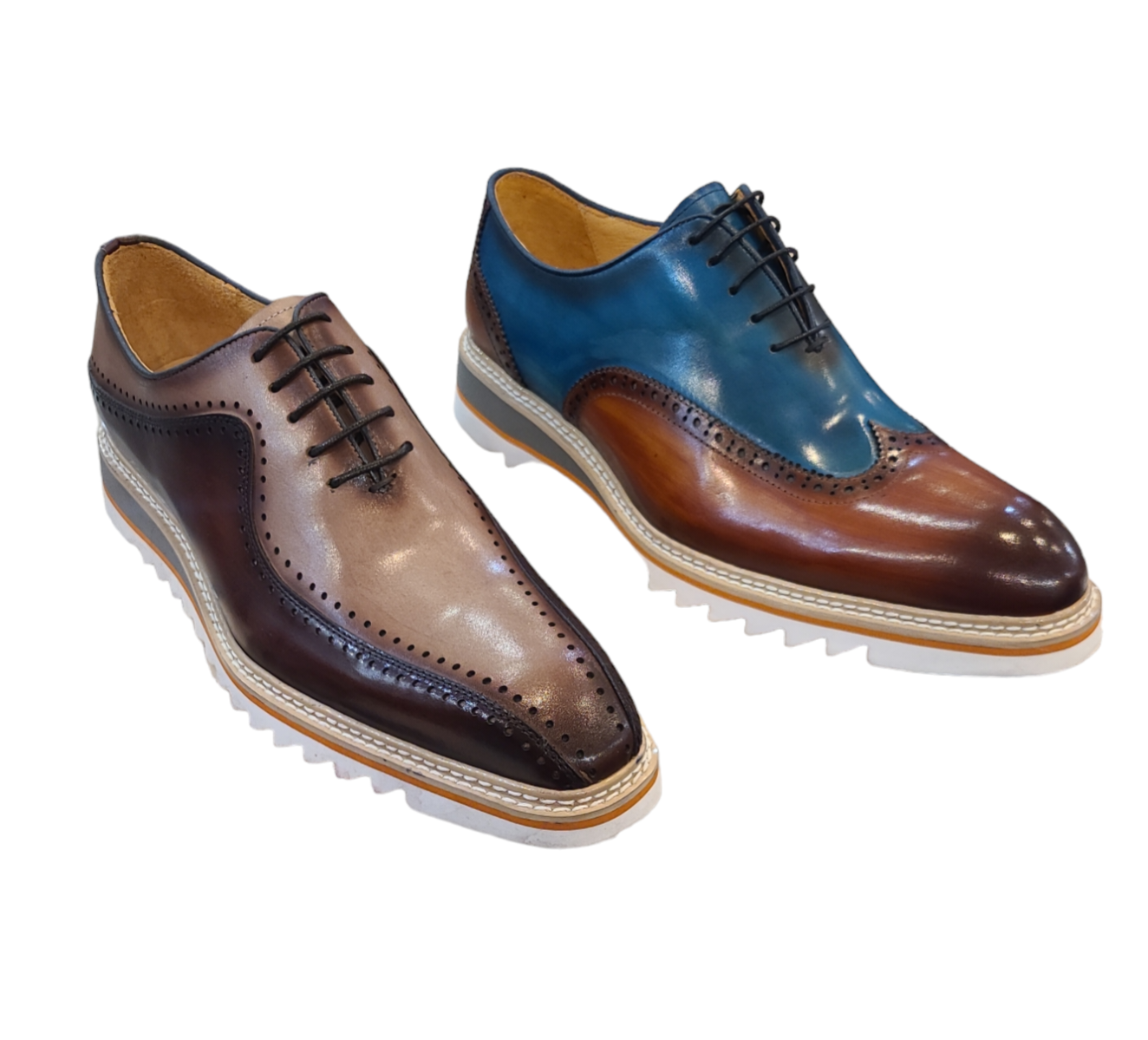 Carrucci Two-tone Wingtip Shoes