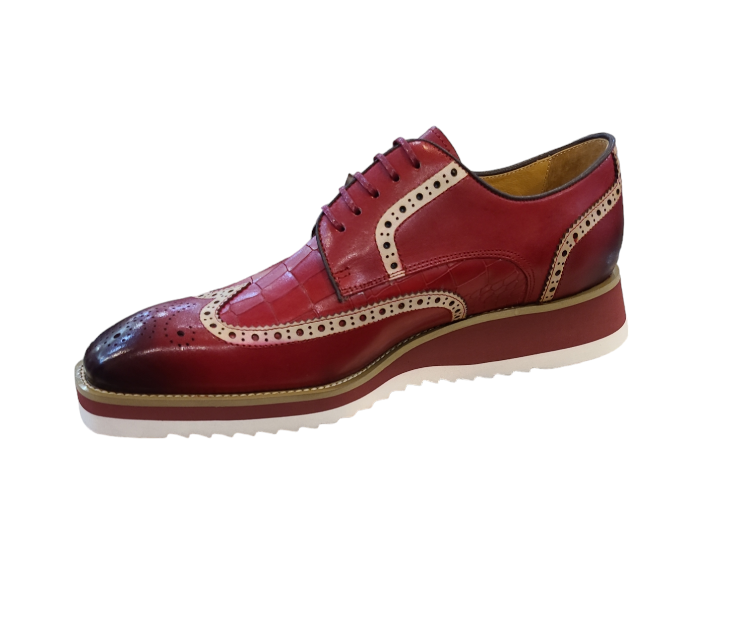 Carrucci Two-tone Wingtip Shoes