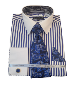 Avanti Uomo pinstripe Dress shirt Blue&white / 19.5 36-37 Avanti Uomo pinstripe Dress shirt Blue&white / 19.5 36-37