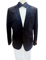 Load image into Gallery viewer, Mazari Micro Velour Sport jacket with Bow Tie
