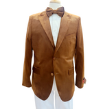 Load image into Gallery viewer, Mazari Micro Velour Sport jacket with Bow Tie
