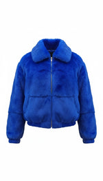 Load image into Gallery viewer, Full skin rabbit fur bomber jacket online item
