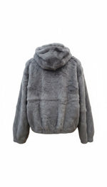 Load image into Gallery viewer, Full skin rabbit fur bomber jacket online item
