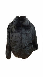 Load image into Gallery viewer, Full skin rabbit fur bomber jacket online item
