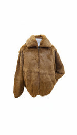 Load image into Gallery viewer, Full skin rabbit fur bomber jacket online item
