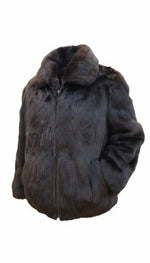 Load image into Gallery viewer, Full skin rabbit fur bomber jacket online item

