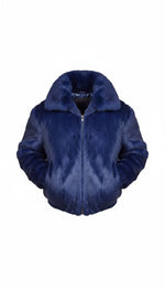 Load image into Gallery viewer, Full skin rabbit fur bomber jacket online item
