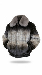Load image into Gallery viewer, Diamond mink jacket with full skin Fox collar

