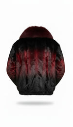 Load image into Gallery viewer, Diamond mink jacket with full skin Fox collar
