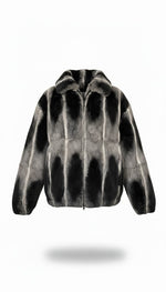 Load image into Gallery viewer, Full skin Rex rabbit bomber jacket
