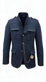 Load image into Gallery viewer, Giovani Testi banded collar suit
