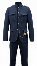Load image into Gallery viewer, Giovani Testi banded collar suit
