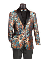 Load image into Gallery viewer, Vinci Modern Fit jacquard fabric floral pattern
