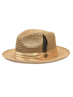 Load image into Gallery viewer, Bruno Capelo Fedora Straw Hat
