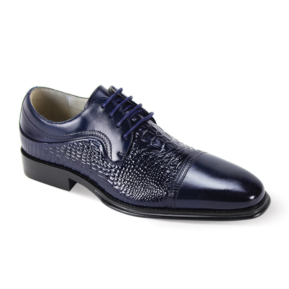 Giovani Cap Toe Lace Up Shoes Navy / 13 Giovani Cap Toe Lace Up Shoes Navy / 13