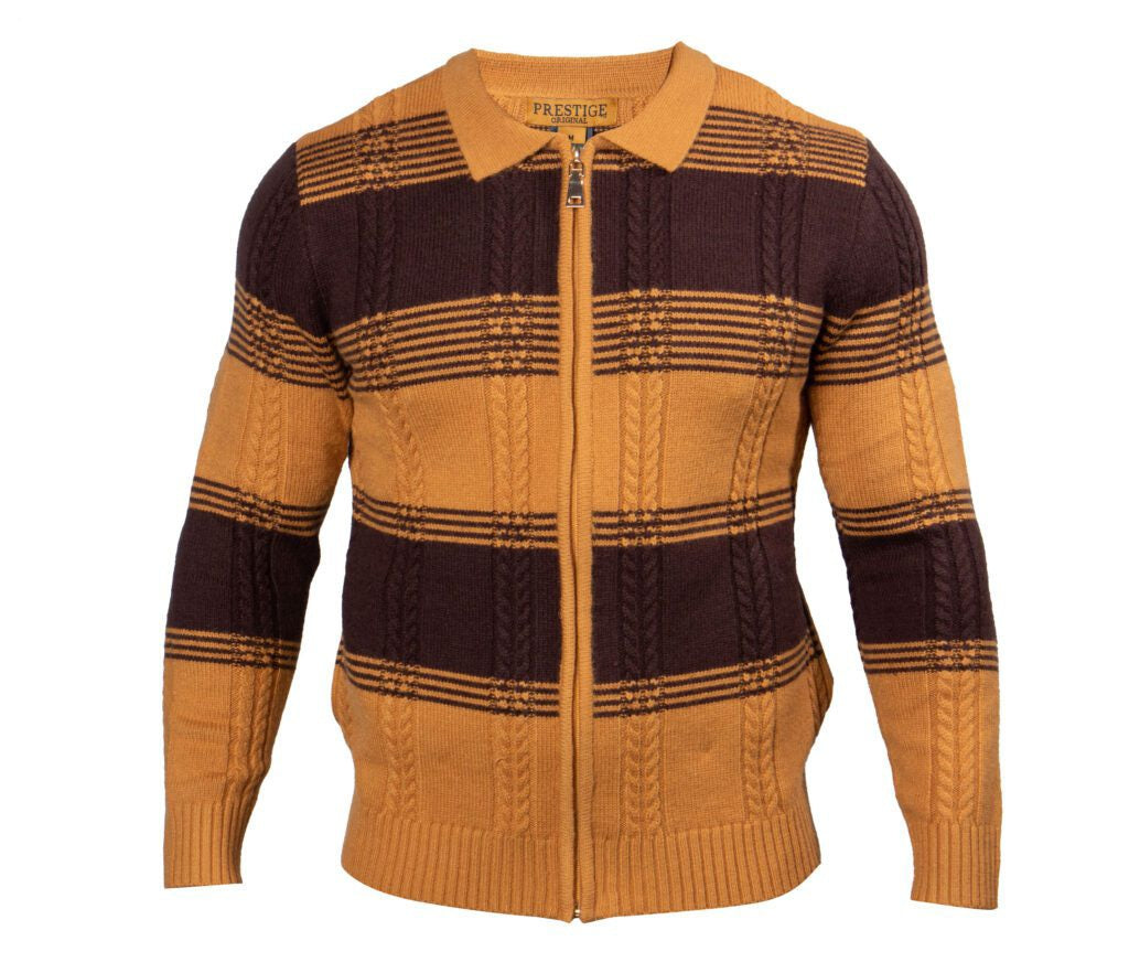 Prestige Full Zipper Wool Blend Sweater