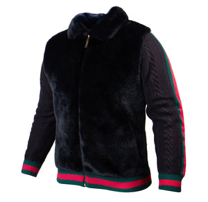 Prestige Faux Fur Knit Sweater Jacket