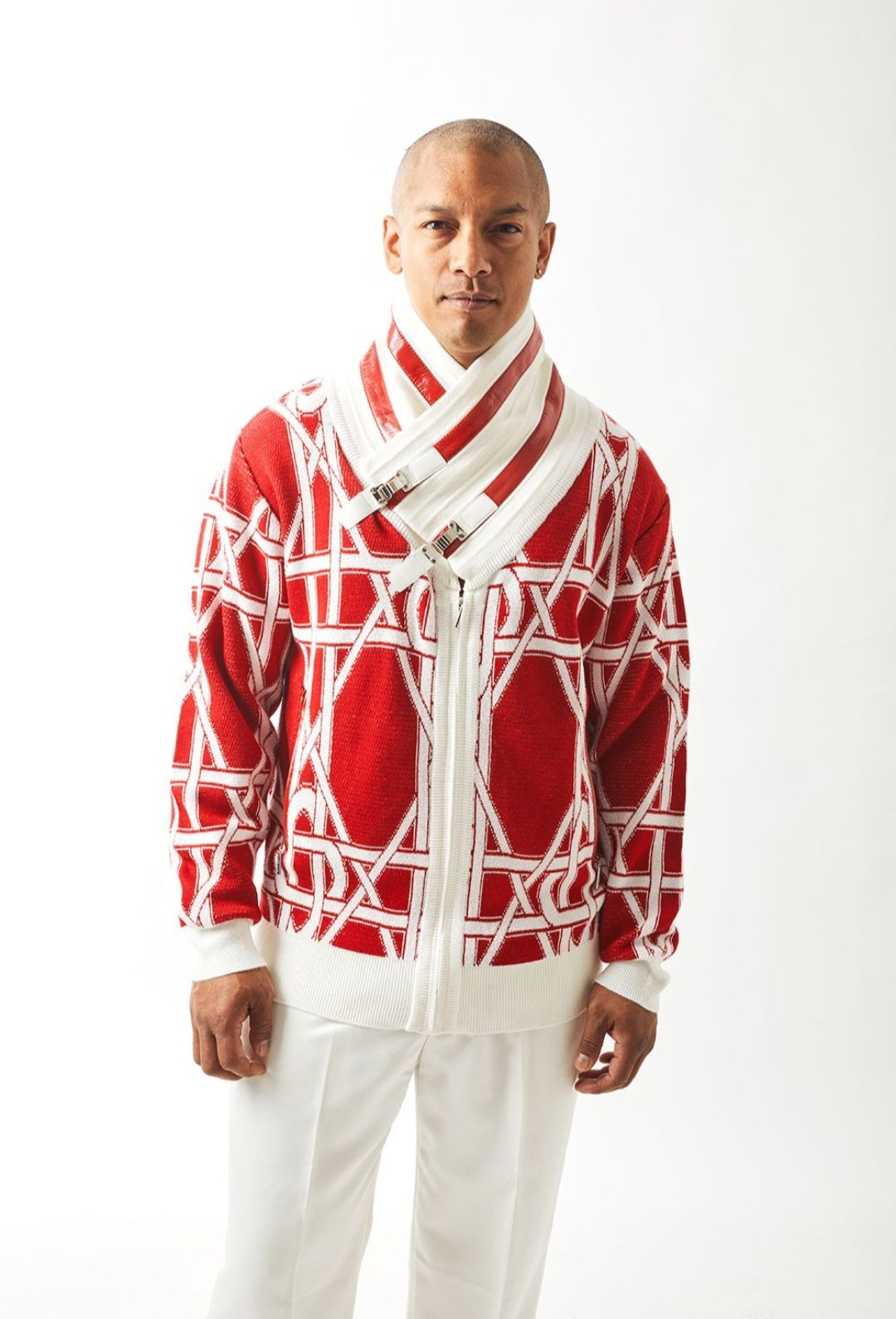 Silversilk Shawl Collar Full Zipper Sweater