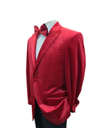 Load image into Gallery viewer, Mazari Micro Velour Sport jacket with Bow Tie
