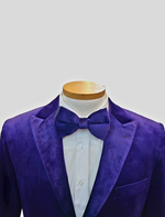Load image into Gallery viewer, Mazari Micro Velour Sport jacket with Bow Tie
