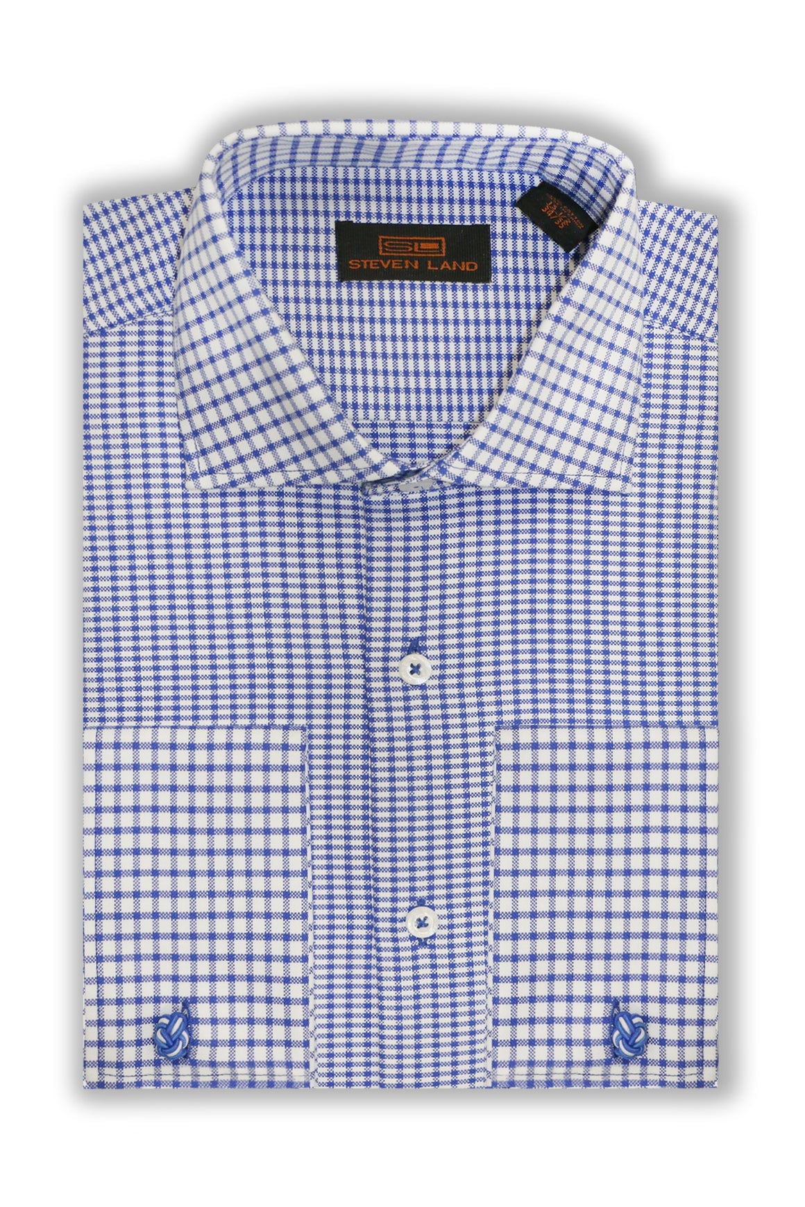 Steven Land spread Collar Dress Shirt Blue / 20 34-35 Steven Land spread Collar Dress Shirt Blue / 20 34-35