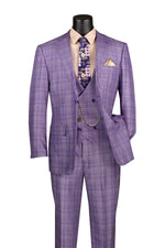 Load image into Gallery viewer, Vinci 3Pcs glen plaid suit v2rw-7
