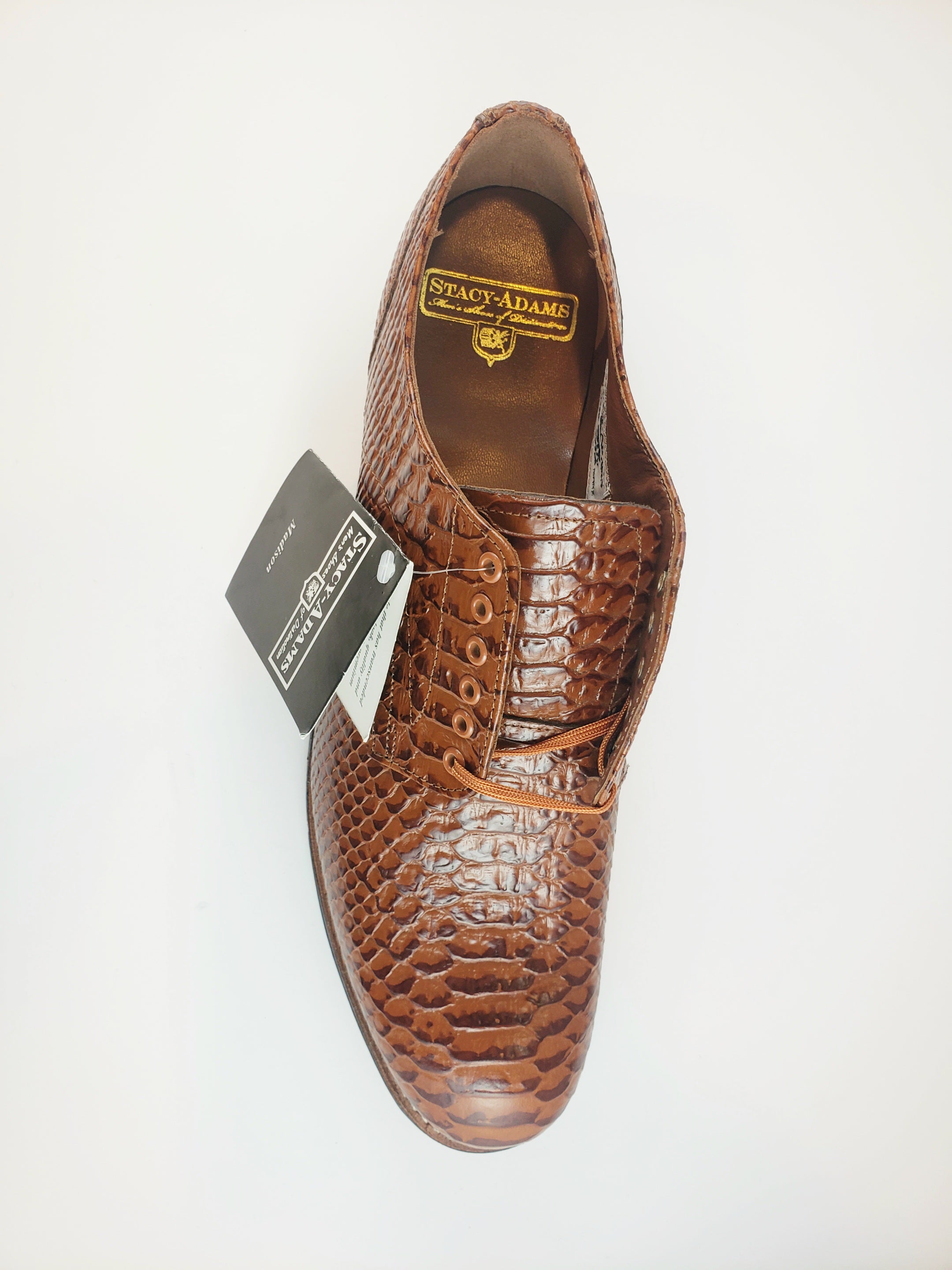 Stacy Adams Men's Madison Plain Toe Oxford - Black Anaconda Stacy Adams Men's Madison Plain Toe Oxford - Black Anaconda