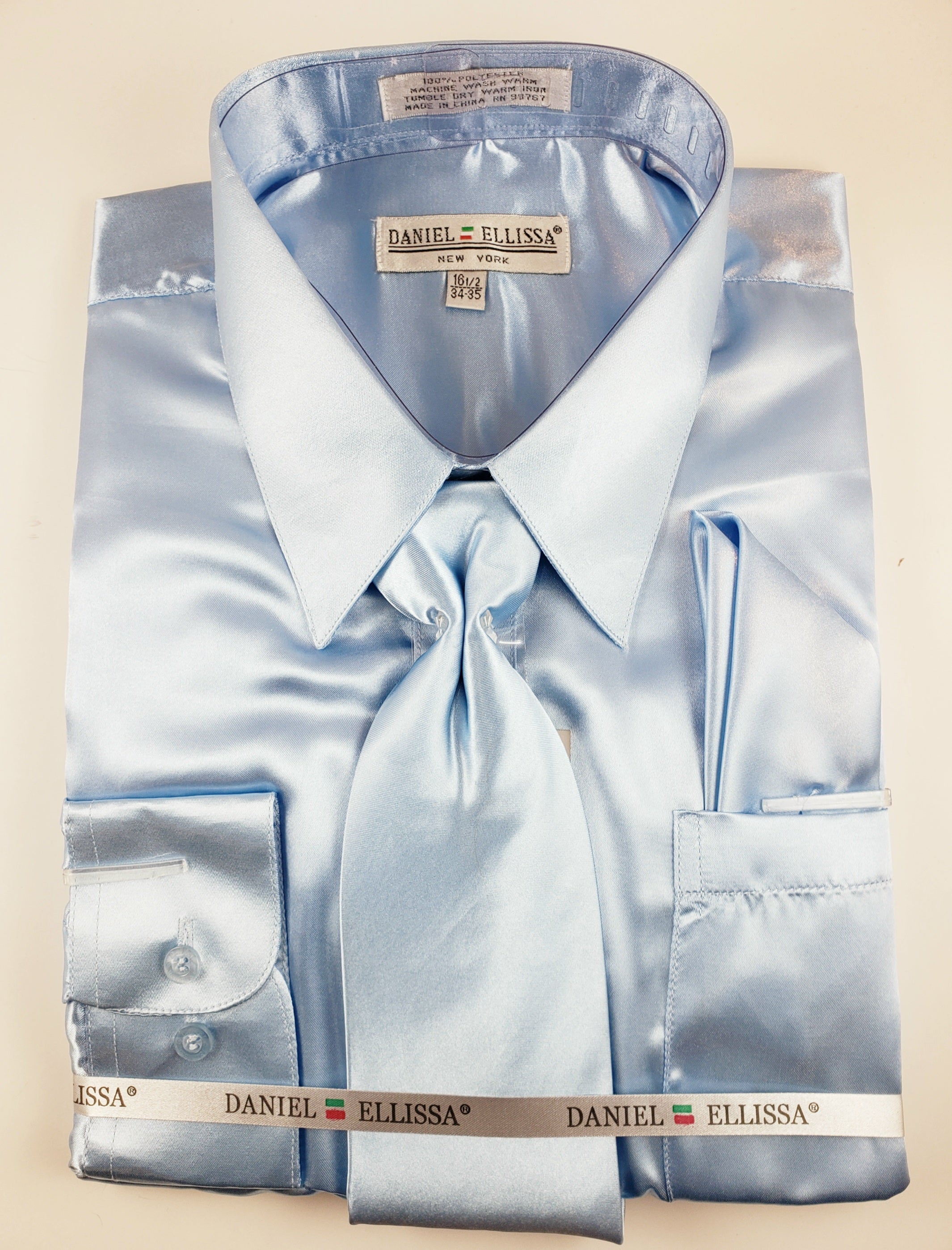Satin Dress shirt with matching Tie set