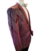 Load image into Gallery viewer, Burgundy glitter Sport Jacket

