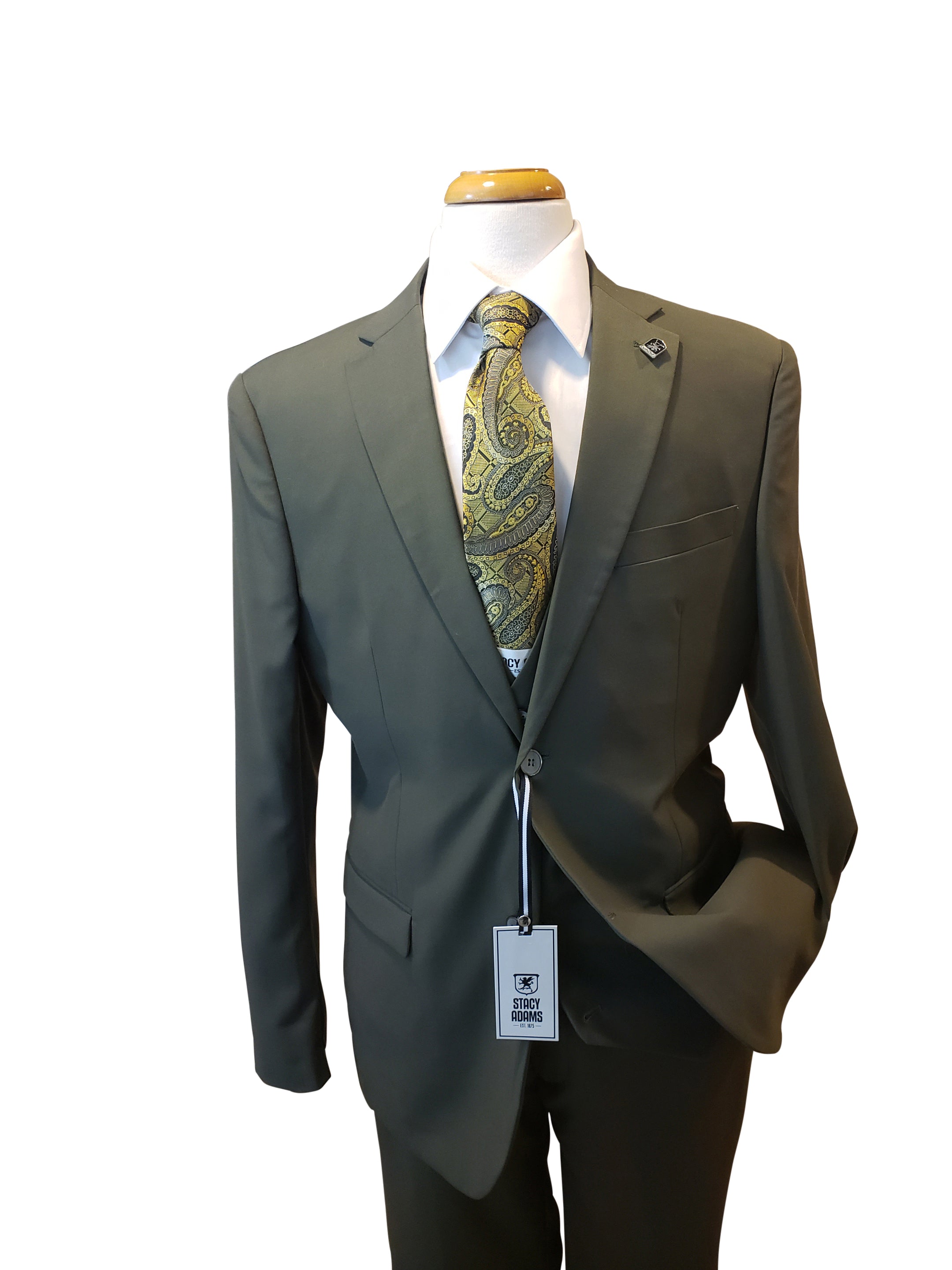 Olive Green Stacy Adams suit