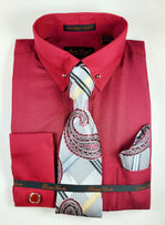 Load image into Gallery viewer, Bruno Conte Dress Shirt Set with Tie Bar
