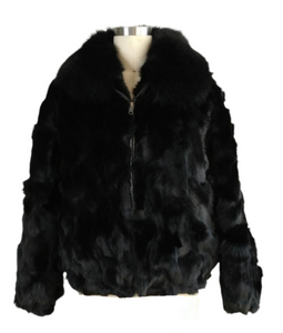 Winter Fur Fox Bomber Jacket