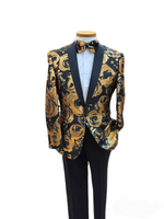 Load image into Gallery viewer, Retro Paris Slim suit with matching Bow tie
