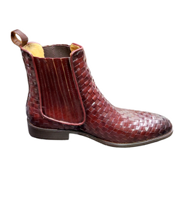 Carrucci Basket Weave High Top Boot