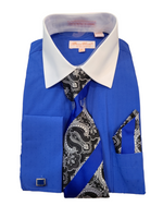 Load image into Gallery viewer, Bruno Conte French Cuff D-Shirt Combo

