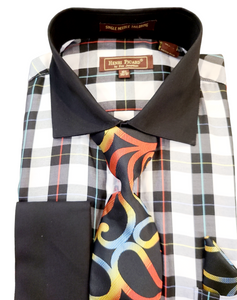 Bruno Conte Dress Shirt& Tie set Combo