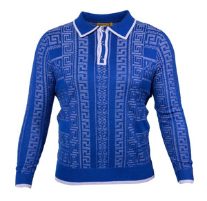 Prestige Greek Key Polo Sweater