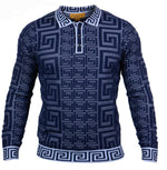 Load image into Gallery viewer, Prestige Greek Key Polo Sweater
