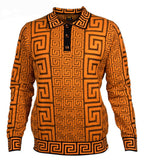 Load image into Gallery viewer, Prestige Greek Key Polo Sweater
